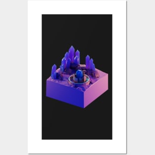 3D Crystal Garden Posters and Art